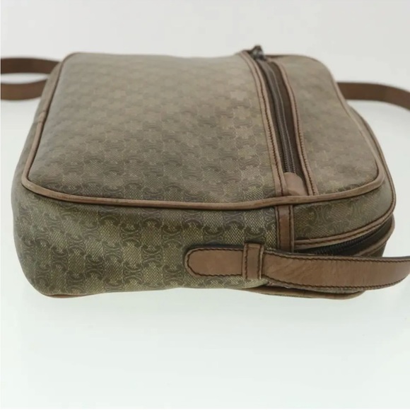 CELINE Macadam Canvas Shoulder Bag PVC Leather Beige - Picture 5 of 16